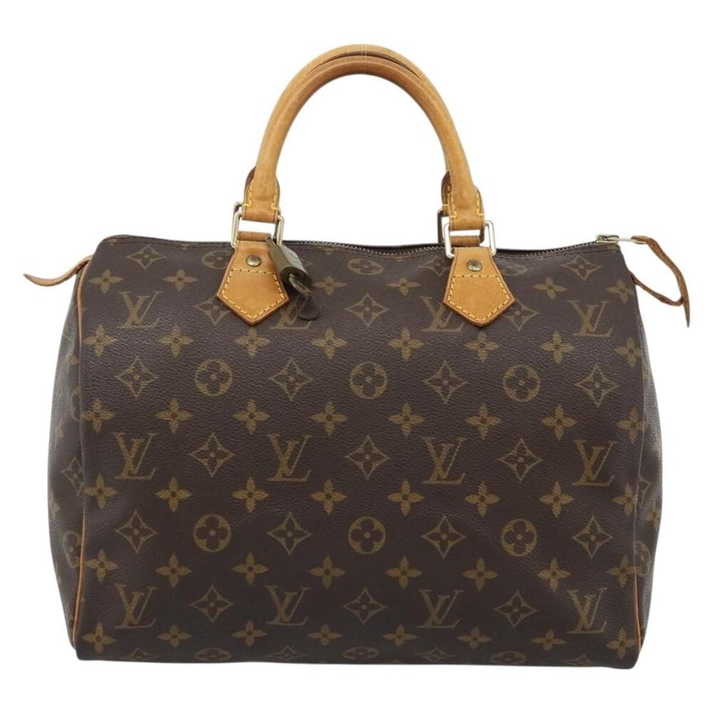 Louis Vuitton Monogram Speedy 30 Handbag Brown